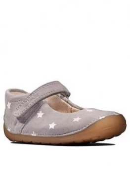 Image of Clarks Tiny Mist Toddler Shoe - Grey, Size 5.5 Younger
