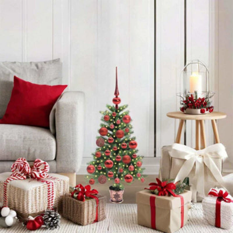 Image of Vidaxl Christmas Tree With 150 Leds With Stand Green 65cm Pe