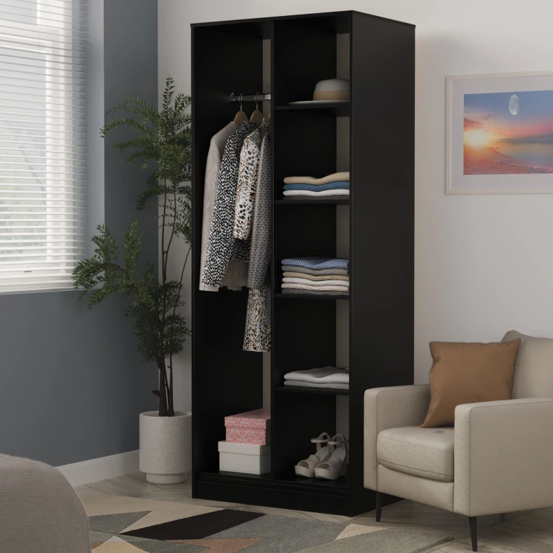 Image of Swift Cube Ready Assembled Open Shelf Unit - Black - Fsc Certified Black UY6AS Unisex