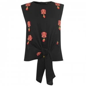 Image of Biba Tassle Blouse - Black