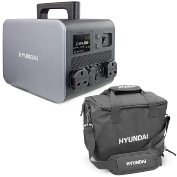 Image of Hyundai HPS-300 Portable Power Station & Protective Carry/Shoulder Bag
