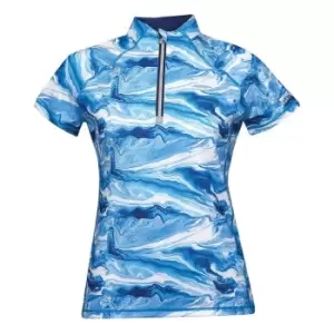 Image of Weatherbeeta Ruby Printed Short Sleeve Top - Blue