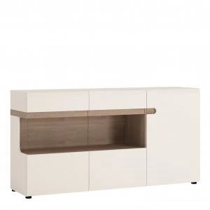 Image of Exton 3 Door Sideboard - White Gloss