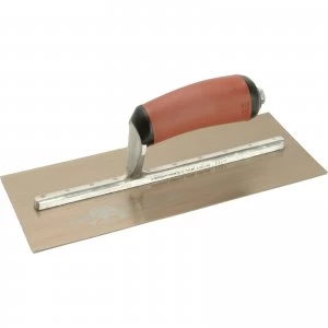 Image of Marshalltown Gold Stainless Steel Pre Worn Plasterers Trowel 11 12 4 12