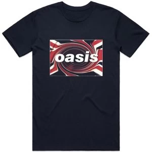 Image of Oasis - Union Jack Unisex Medium T-Shirt - Blue