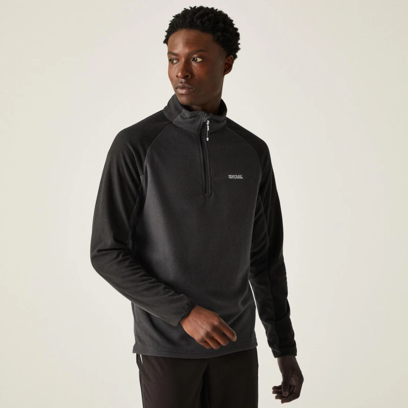 Image of Regatta Elson II Lightweight Fleece Top Ash/Black M