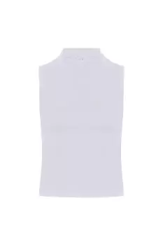 Image of High Neck Crop Sleeveless Vest Top