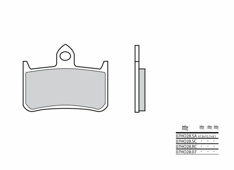 Image of Brembo S.p.A. Street Sintered Metal Brake pads - 07HO28SA