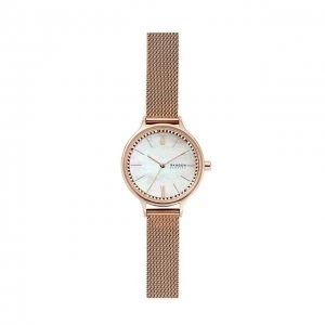 Image of Skagen Pearl And Rose Gold 'Anita' Classical Watch - SKW2865