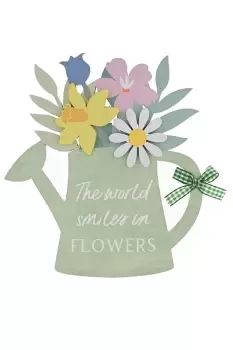 Image of The Cottage Garden Smile Watering Can Plaque