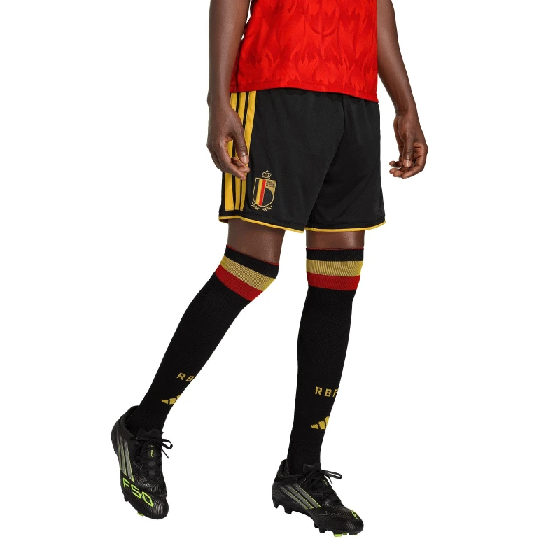 Image of adidas Belgium Home Shorts World Cup 2026 Mens Black/Gold male S