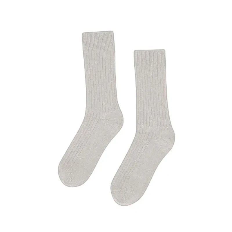 Image of Colorful Standard Football Socks Colorful Standard Snow Melange Gris Unisex 36/40