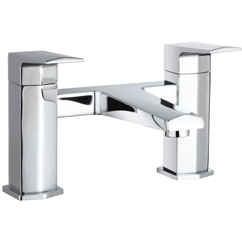 Image of nuie Square Bath Filler - Chrome, Silver HDY303