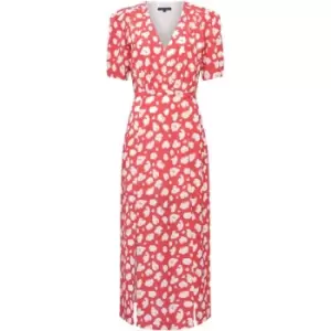 Image of French Connection Aimee Verona Split Midi Dress - Red