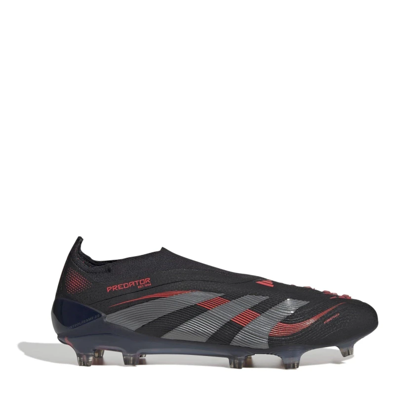 Image of adidas Predator Elite Laceless Firm Ground Football Boots Black/Grey male 6 (39.3)