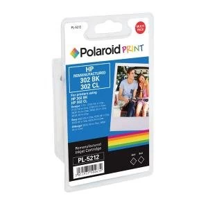 Image of Polaroid HP 302 Black and Tri Colour Ink Cartridges