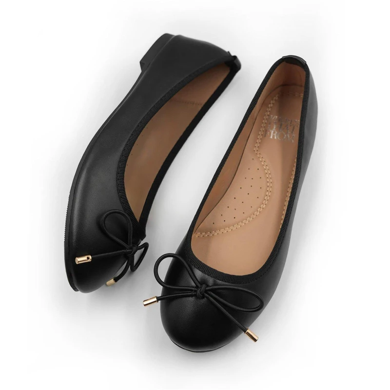 Image of Where's That From 'Tallula' Wide Fit Slip On Flat Pumps Black