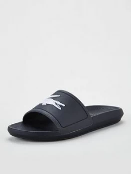 Image of Lacoste Croco Sliders - Navy