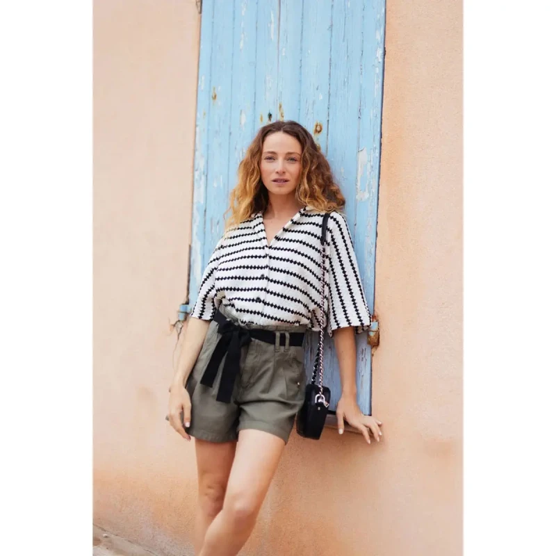 Image of Le Temps des cerises Womens shorts Le Temps des cerises AMB Gris Female 26