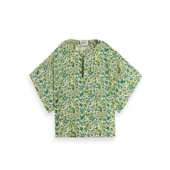 Image of Scotch and Soda Kimono Sleeve Top - Green