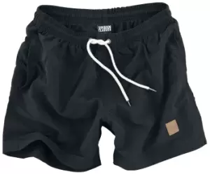 Image of Urban Classics Block Swim Shorts Swim Shorts black