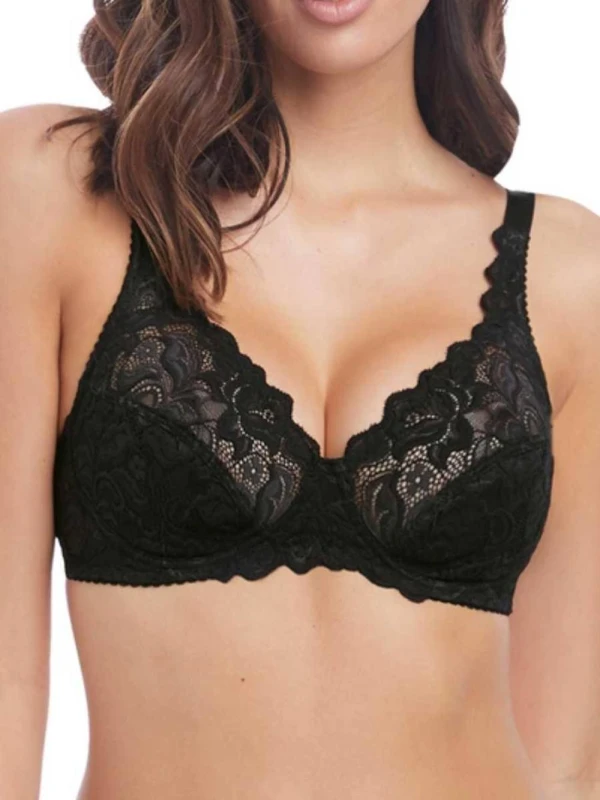 Image of Wacoal Womens Eglantine Non Wired Bra in Black Size: 32C Black Female 32C