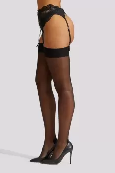 Image of Plain Top Seamed Stockings
