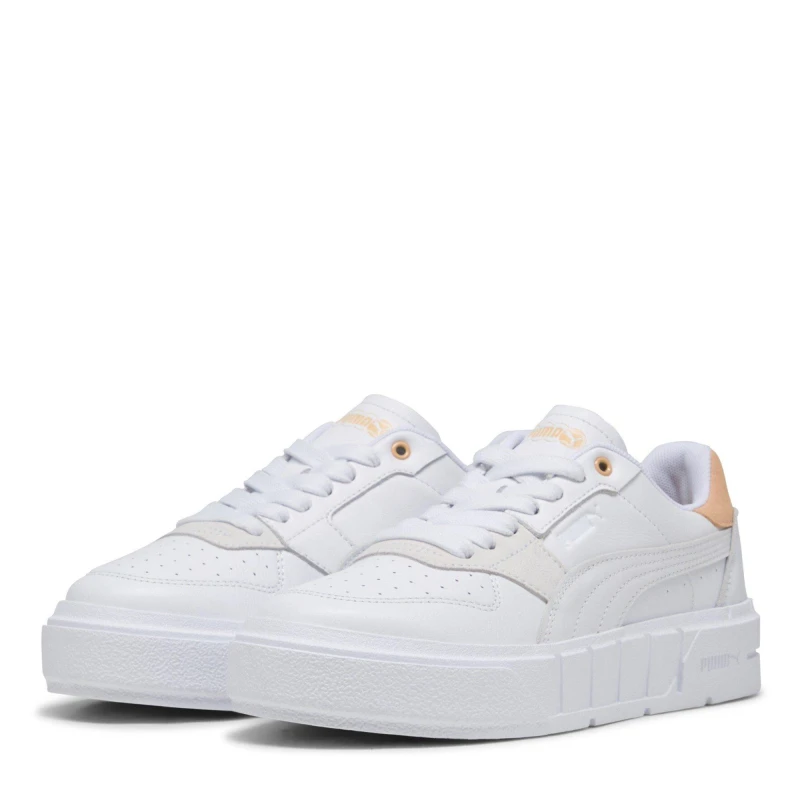 Image of Puma Womens Cali Crt Match Low-Top Trainers Pumawhtapblu female 3 (35.5)
