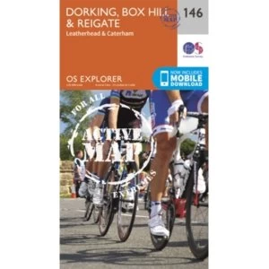 Image of Dorking, Box Hill and Reigate by Ordnance Survey (Sheet map, folded, 2015)