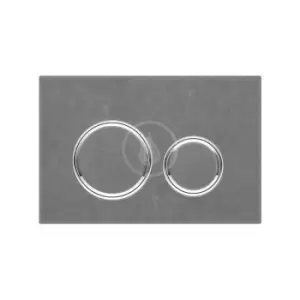 Image of Geberit - Flush plate Sigma21 for dual flush, Slate/chrome (115.884.JM.1)