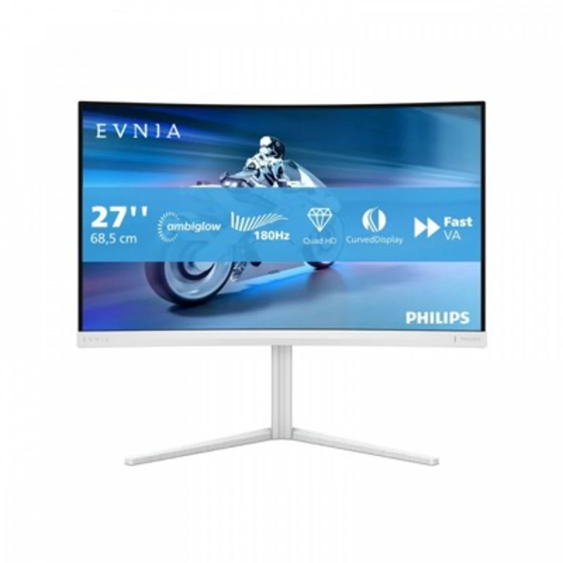 Image of Philips Evnia 5000 27M2C5501 27 VA QHD 180Hz 1ms White Curved Gaming Monitor 27M2C5501/00 White