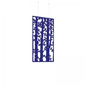 Image of Piano Chords acoustic patterned hanging screens in dark blue 1200 x