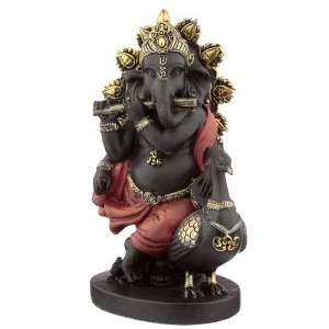 Image of Peacock and Pipe Ganesh Figurines
