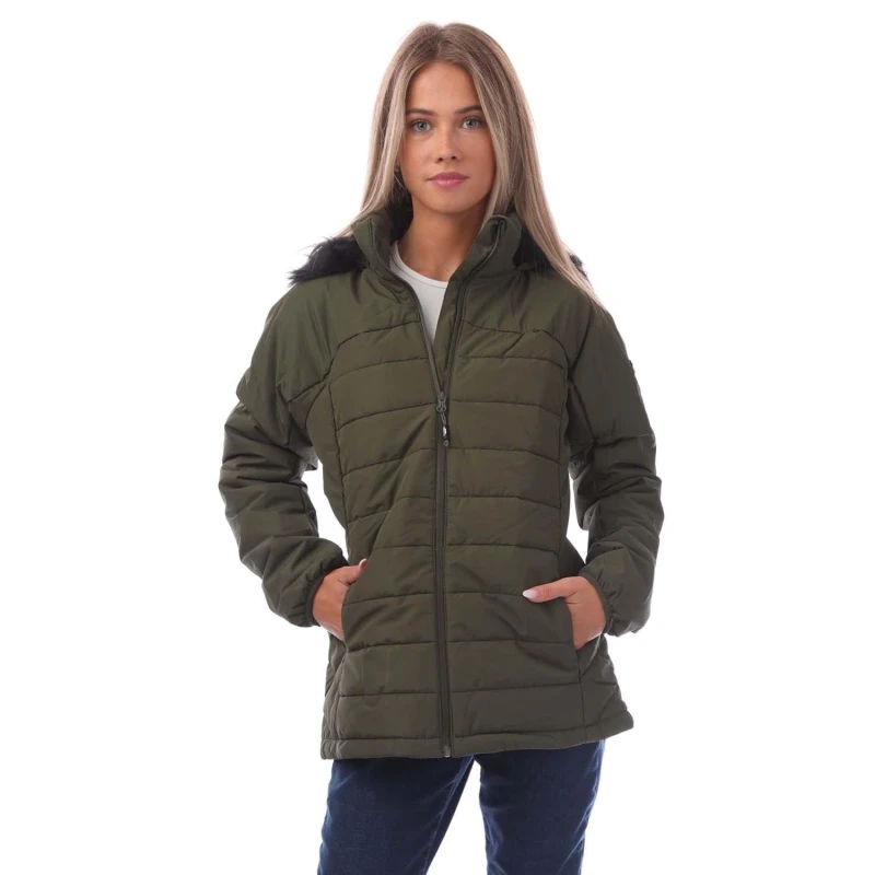 Image of Trespass Translate Padded Jacket Green female 8