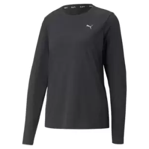 Image of Puma Run Favorite Long Sleeve Tee Womens - Black