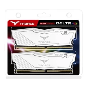 Image of Team DELTA RGB 16GB White Heatsink with RGB LEDs (2 x 8GB) DDR4 2666MHz DIMM System Memory