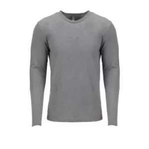 Image of Next Level Adults Unisex Long Sleeve Tri-Blend Crew T-Shirt (S) (Premium Heather Grey)