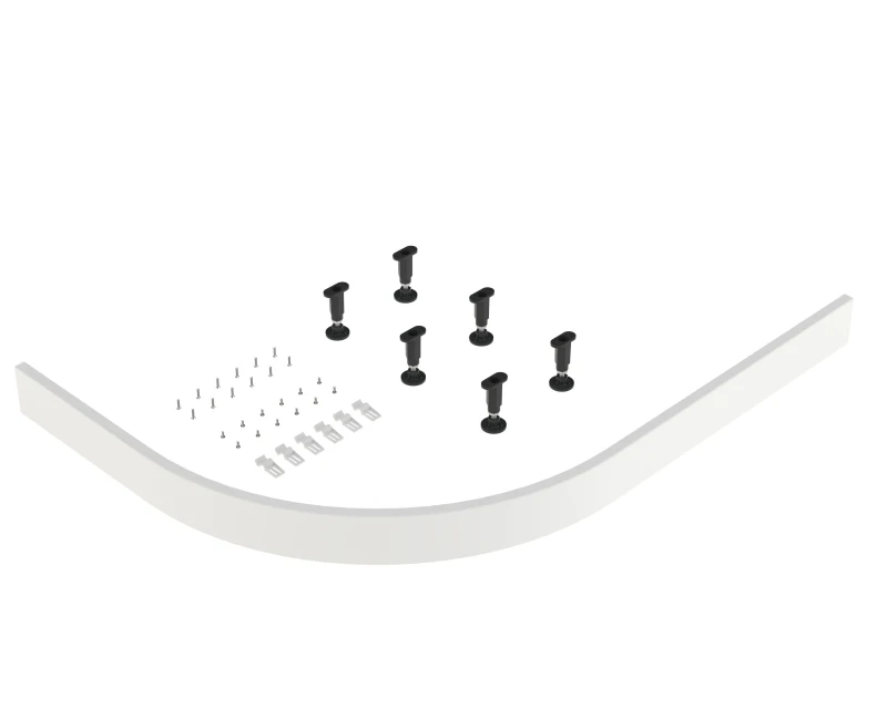 Image of Balterley Shower Tray Leg Set Plinth Kit White 900mm Panel White