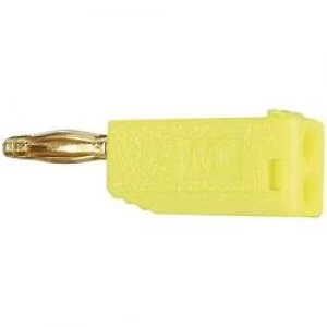 Image of Straight blade plug Plug straight Pin diameter 2mm Yellow Stae