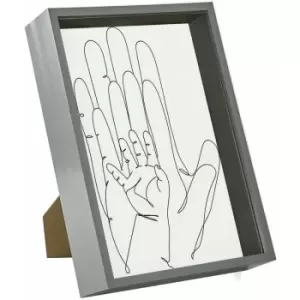 Image of Nicola Spring - Deep Box Photo Frame - A4 (8 x 12') - Grey