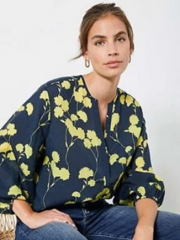 Image of Mint Velvet Abi Print Blouse - Blue