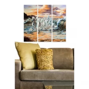 Image of MDF46030831 Multicolor Decorative MDF Painting (3 Pieces)