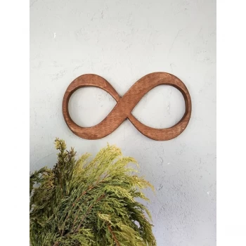Image of Infinity - Walnut Walnut Decorative Wooden Wall Accessory