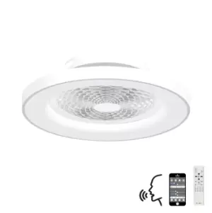 Image of Tibet LED Dimmable Ceiling Light & 35W DC Fan, Remote Control, APP & Alexa/Google Voice Control, White