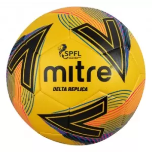 Image of Mitre Delta Spfl Replica Football (3, Yellow/Black/Blue)