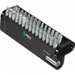 Image of Wera Bit-Check 30 Metal 1 05057434001 Bit set 30 Piece Slot, Pozidriv, Phillips, TORX socket, Allen