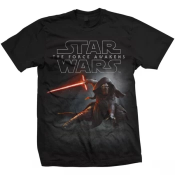 Image of Star Wars - Episode VII Kylo Ren Crouch Unisex XX-Large T-Shirt - Black