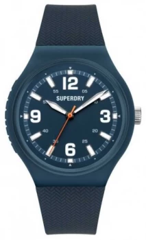 Image of Superdry Navy Soft Touch Silicone Matt Blue Dial SYG345U Watch