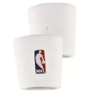 Image of Nike Nba Wristband, White/White, Unisex, Balls & Gear, 9012-2-white