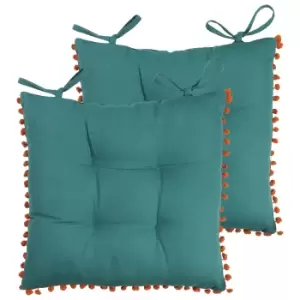 Image of Aruba Twin Pack Seat Pads Teal/Jaffa